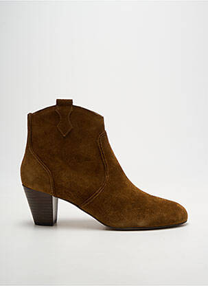 Bottines/boots cubain talon de 7 à 9cm marron EMILIE KARSTON femme