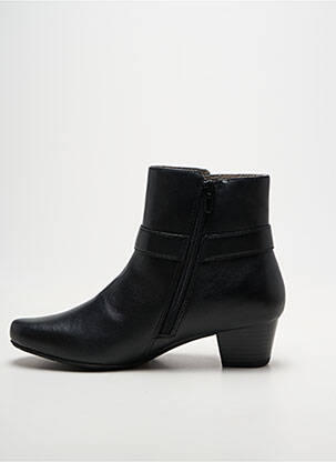 Bottines/boots tissage satiné talon de 4 à 6cm noir SWEET femme