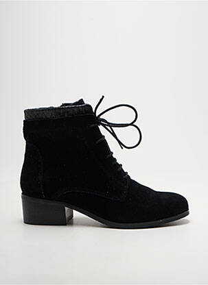 Bottines/boots tissage satiné talon de 4 à 6cm noir SWEET femme