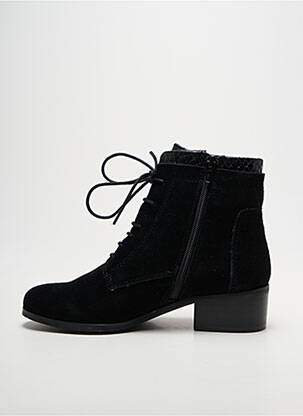 Bottines/boots tissage satiné talon de 4 à 6cm noir SWEET femme