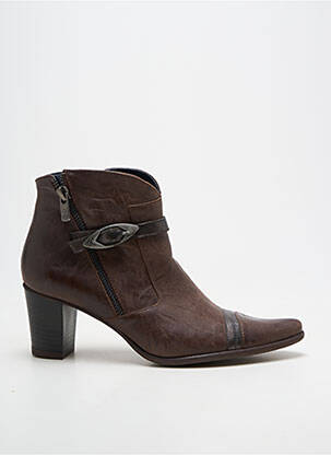 Bottines/boots bout pointu talon de 4 à 6cm marron DORKING femme