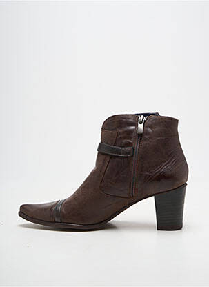 Bottines/boots bout pointu talon de 4 à 6cm marron DORKING femme