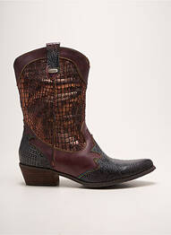 Bottes cubain talon de 4 à 6cm violet LAURA VITA femme