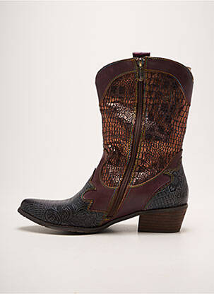Bottes cubain talon de 4 à 6cm violet LAURA VITA femme