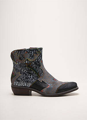 Bottines/boots tissage satiné talon de 4 à 6cm argent LAURA VITA femme