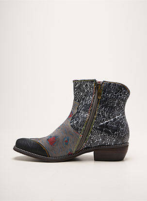 Bottines/boots tissage satiné talon de 4 à 6cm argent LAURA VITA femme