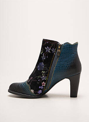 Bottines/boots bout rond talon de 7 à 9cm bleu LAURA VITA femme
