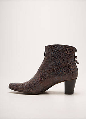 Bottines/boots tissage satiné talon de 4 à 6cm violet DORKING femme