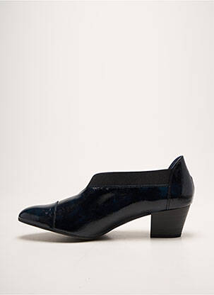 Escarpins cubain talon de 4 à 6cm bleu DORKING femme