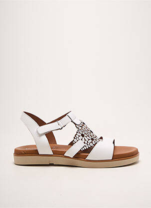Sandales/nu pieds matière lisse talon plat jusqu'à 3cm blanc DORKING femme