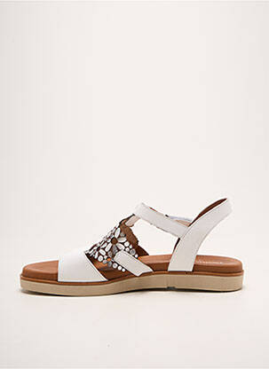 Sandales/nu pieds matière lisse talon plat jusqu'à 3cm blanc DORKING femme
