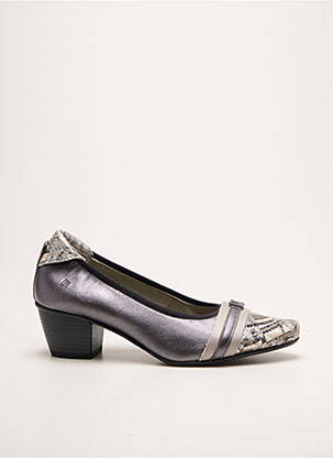 Escarpins tissage satiné talon de 4 à 6cm gris DORKING femme