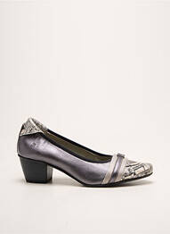 Escarpins tissage satiné talon de 4 à 6cm gris DORKING femme