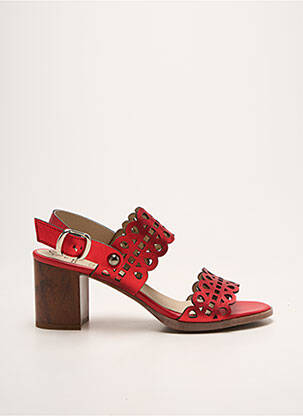 Sandales/nu pieds fermeture boucle(s) talon de 4 à 6cm rouge DORKING femme