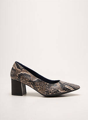 Escarpins tissage satiné talon de 4 à 6cm noir DORKING femme