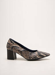 Escarpins tissage satiné talon de 4 à 6cm noir DORKING femme