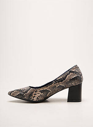Escarpins tissage satiné talon de 4 à 6cm noir DORKING femme