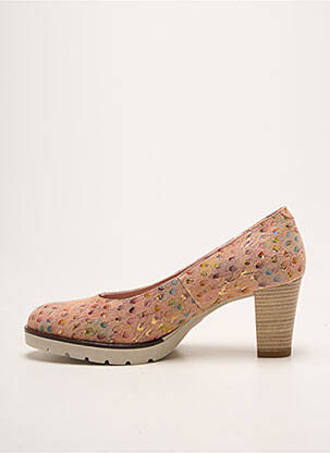 Escarpins tissage satiné talon de 7 à 9cm rose DORKING femme