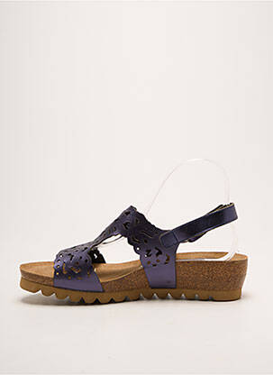 Sandales/nu pieds tissage satiné talon de 4 à 6cm bleu DORKING femme