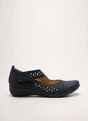Ballerines semelle amovible talon de 4 à 6cm bleu GEO-REINO femme