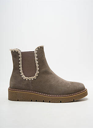 Bottines/boots bout rond talon de 4 à 6cm gris ALENOA femme