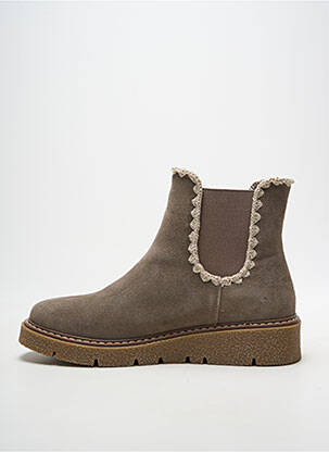 Bottines/boots bout rond talon de 4 à 6cm gris ALENOA femme