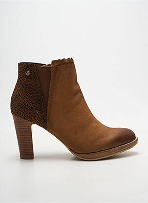 Bottines/boots bout pointu talon de 7 à 9cm marron FUGITIVE BY FRANCESCO ROSSI femme