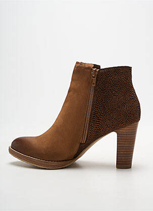 Bottines/boots bout pointu talon de 7 à 9cm marron FUGITIVE BY FRANCESCO ROSSI femme