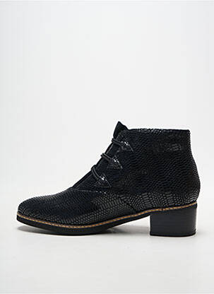 Bottines/boots tissage satiné talon de 4 à 6cm noir FUGITIVE BY FRANCESCO ROSSI femme