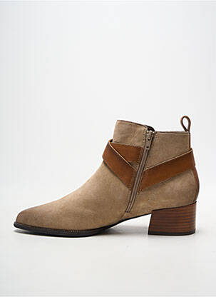 Bottines/boots bout pointu talon de 4 à 6cm beige FUGITIVE BY FRANCESCO ROSSI femme