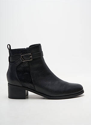Bottines/boots tissage satiné talon de 4 à 6cm noir FUGITIVE BY FRANCESCO ROSSI femme