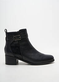 Bottines/boots tissage satiné talon de 4 à 6cm noir FUGITIVE BY FRANCESCO ROSSI femme
