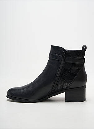 Bottines/boots tissage satiné talon de 4 à 6cm noir FUGITIVE BY FRANCESCO ROSSI femme