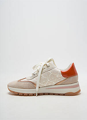 Baskets matière lisse talon de 4 à 6cm orange FUGITIVE BY FRANCESCO ROSSI femme