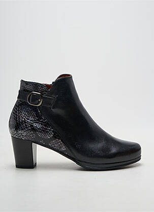 Bottines/boots tissage satiné talon de 4 à 6cm noir KARSTON femme