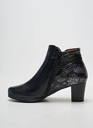 Bottines/boots tissage satiné talon de 4 à 6cm noir KARSTON femme
