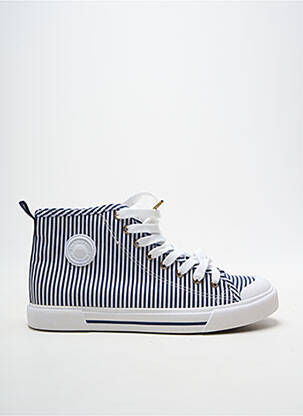 Baskets bout rond talon plat jusqu'à 3cm bleu LES TROPEZIENNES PAR M.BELARBI femme