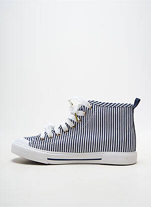 Baskets bout rond talon plat jusqu'à 3cm bleu LES TROPEZIENNES PAR M.BELARBI femme