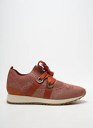 Baskets semelle amovible talon plat jusqu'à 3cm orange FUGITIVE BY FRANCESCO ROSSI femme