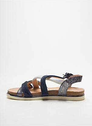 Sandales/nu pieds tissage satiné talon plat jusqu'à 3cm bleu FUGITIVE BY FRANCESCO ROSSI femme