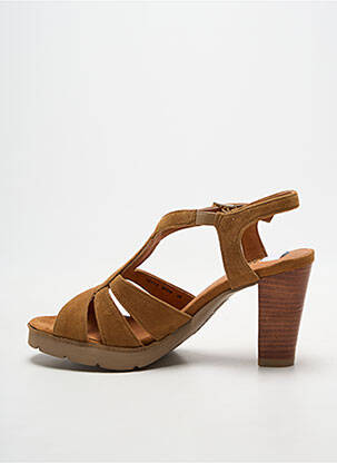 Sandales/nu pieds talon bottier talon de 7 à 9cm marron MAM'ZELLE femme