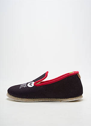 Chaussons/pantoufles bout rond bout rond noir CHAUSSE MOUTON homme