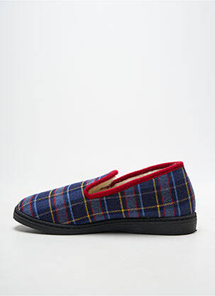 Chaussons/pantoufles bout rond bout rond bleu FARGEOT homme