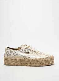 Espadrilles tissage satiné talon de 4 à 6cm or LES TROPEZIENNES PAR M.BELARBI femme