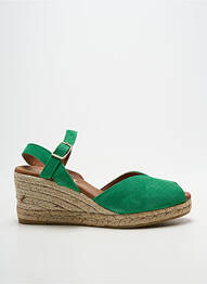 Espadrilles fermeture boucle(s) talon de 7 à 9cm vert LA MAISON DE L'ESPADRILLE femme