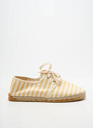 Espadrilles fermeture lacets talon plat jusqu'à 3cm jaune LA MAISON DE L'ESPADRILLE femme