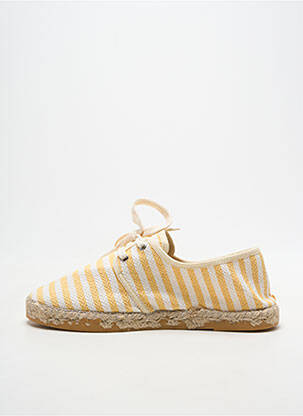 Espadrilles fermeture lacets talon plat jusqu'à 3cm jaune LA MAISON DE L'ESPADRILLE femme