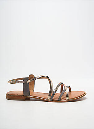 Sandales/nu pieds chiquet talon plat jusqu'à 3cm or LES TROPEZIENNES PAR M.BELARBI femme