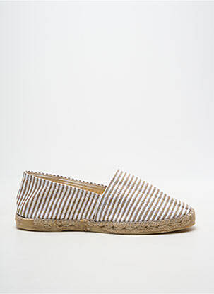 Espadrilles bout rond talon plat jusqu'à 3cm beige LA MAISON DE L'ESPADRILLE femme