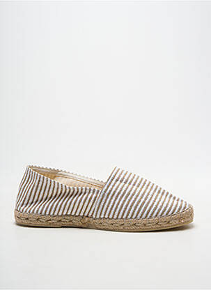 Espadrilles bout rond talon plat jusqu'à 3cm beige LA MAISON DE L'ESPADRILLE femme